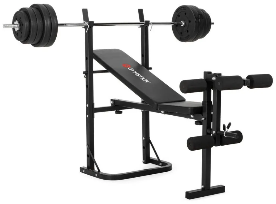 Gymstick Kuntoilulaitteet*painonnostopenkki & painosarja 40 kg