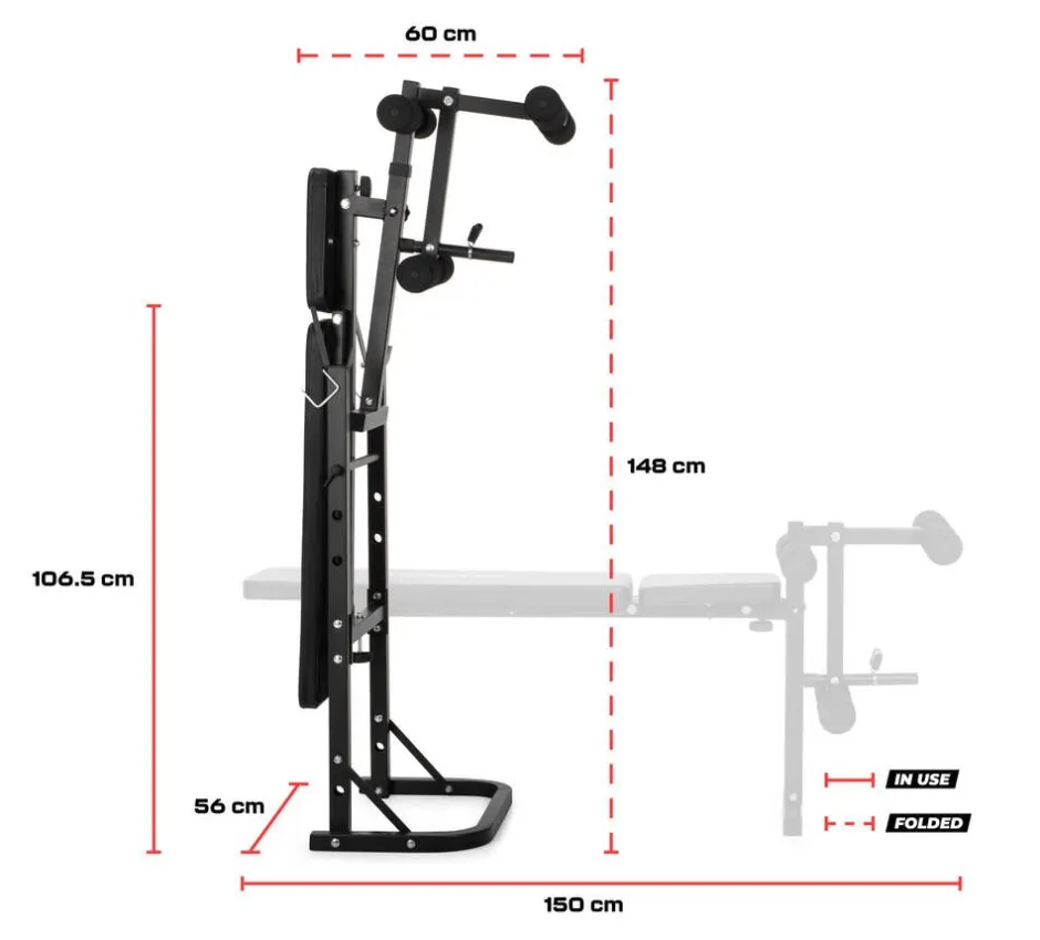 Gymstick Kuntoilulaitteet*painonnostopenkki & painosarja 40 kg