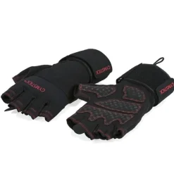 Gymstick Fitnessvälineet*rannetuelliset treenihanskat Black/red