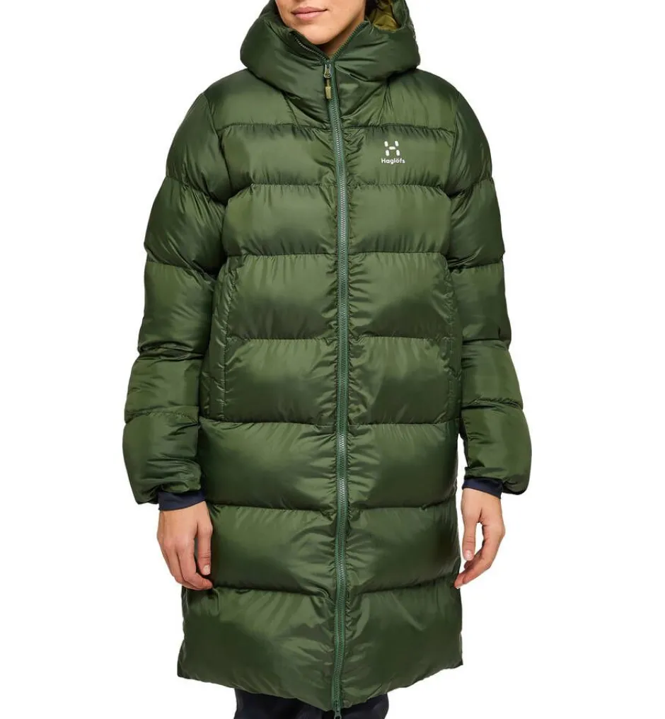 Haglu00f6fs Takit|Talvitakit*Haglöfs takki Long Mimic Parka W 4Q9 Seaweed Green