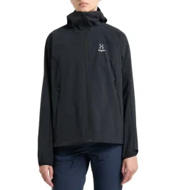 Haglu00f6fs Fleecet, Colleget Ja Hupparit*Haglöfs takki Move Softshell Hood Women 2C5 TRUE BLACK