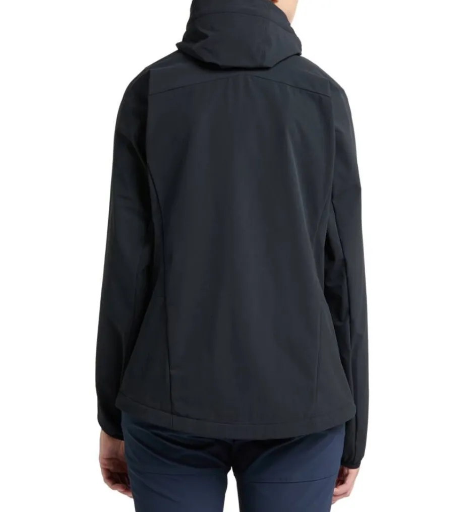 Haglu00f6fs Fleecet, Colleget Ja Hupparit*Haglöfs takki Move Softshell Hood Women 2C5 TRUE BLACK