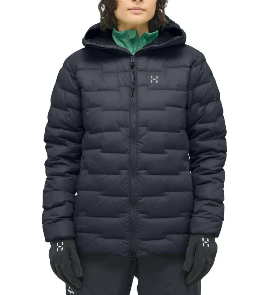 Haglu00f6fs Takit|Talvitakit*Haglöfs takki ROC Flash Down Hood W 2C5 TRUE BLACK
