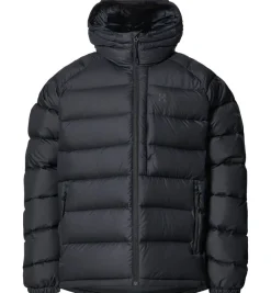 Haglu00f6fs Takit|Talvitakit*Haglöfs takki Rosson Down Hood 2C5 TRUE BLACK