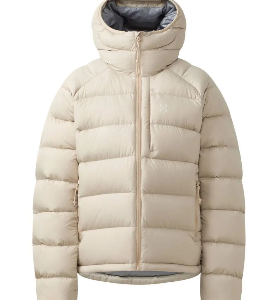 Haglu00f6fs Takit|Talvitakit*Haglöfs takki Rosson Down Hood W 5S9 Chalk Beige