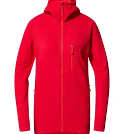 Haglu00f6fs Fleecet, Colleget Ja Hupparit*Haglöfs takki Rosson Mid Hood W 5RA Bright Red