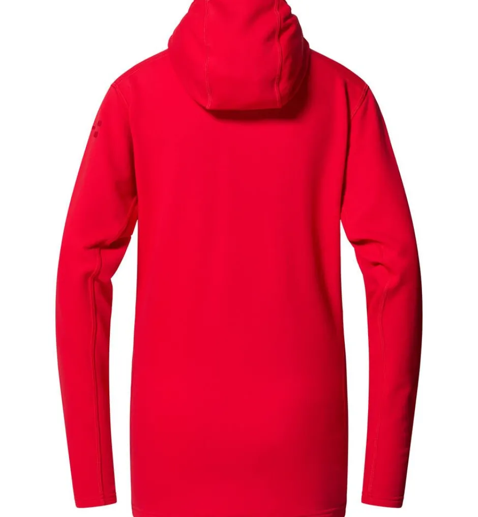 Haglu00f6fs Fleecet, Colleget Ja Hupparit*Haglöfs takki Rosson Mid Hood W 5RA Bright Red