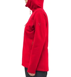 Haglu00f6fs Fleecet, Colleget Ja Hupparit*Haglöfs takki Rosson Mid Hood W 5RA Bright Red