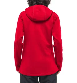 Haglu00f6fs Fleecet, Colleget Ja Hupparit*Haglöfs takki Rosson Mid Hood W 5RA Bright Red