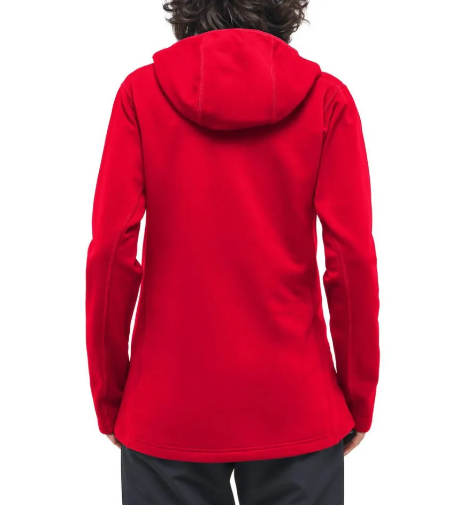 Haglu00f6fs Fleecet, Colleget Ja Hupparit*Haglöfs takki Rosson Mid Hood W 5RA Bright Red