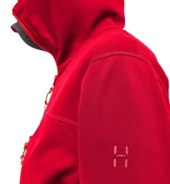 Haglu00f6fs Fleecet, Colleget Ja Hupparit*Haglöfs takki Rosson Mid Hood W 5RA Bright Red