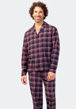 Hajo Yöasut*flanellipyjama 53738 636 Navy/Red