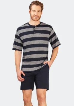 Hajo Yöasut*pyjama 50054 658 marine/graumelange