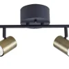 Heat Sisustusvalaisimet*kattospotti Gold Tube 2-osainen tanko kulta-musta