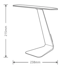 Heat Sisustusvalaisimet*LED-pöytävalaisin Slim 21,5 cm USB-lataus