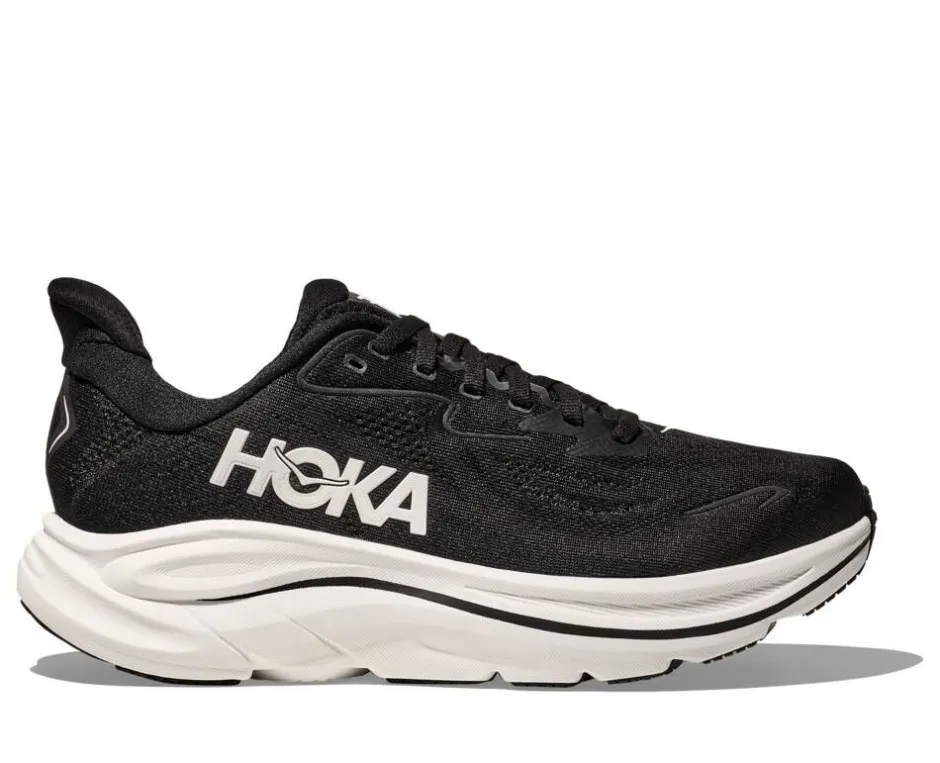 Hoka Juoksu- Ja Treenikengät*juoksukengät Clifton 10 Wide BLACK / WHITE