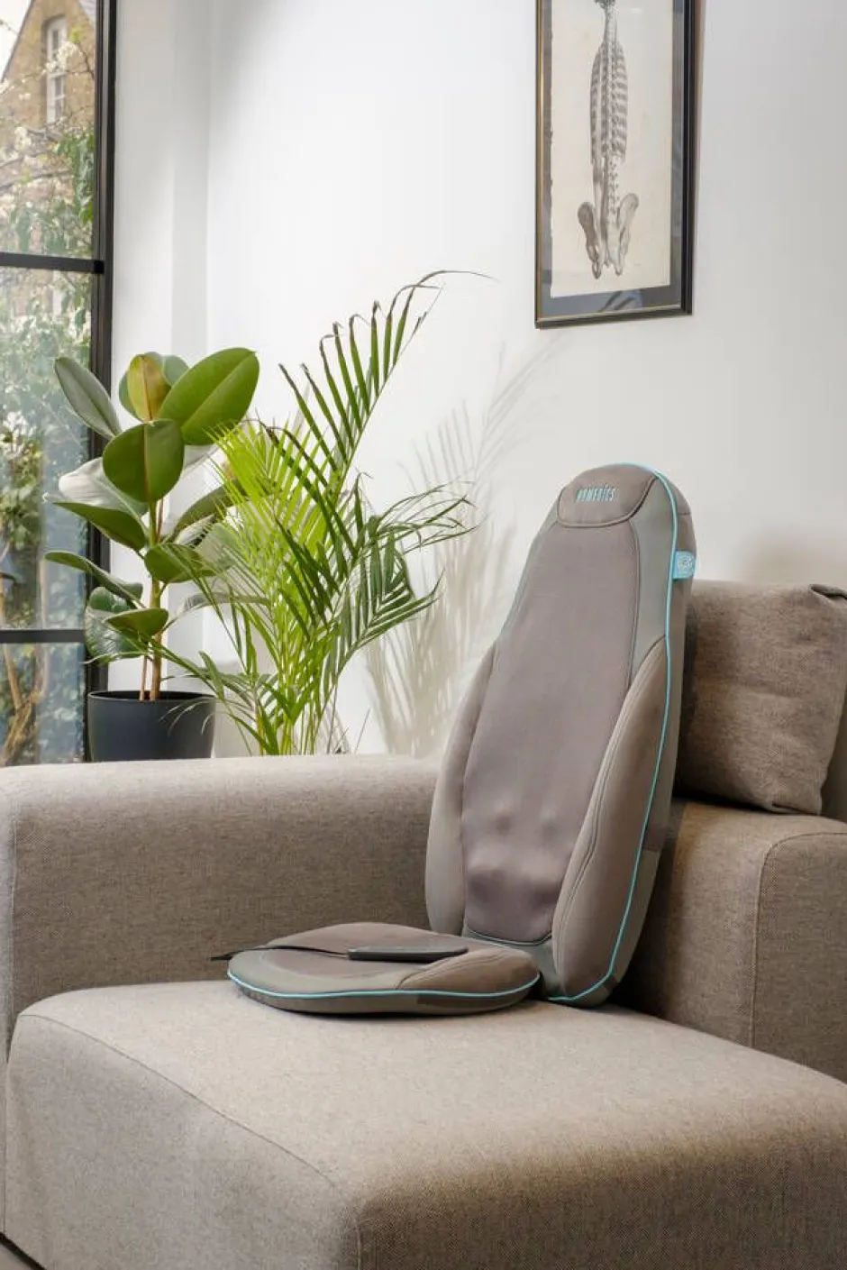 HoMedics Kauneus Ja Terveys*shiatsu hierontaistuin geeli harmaa SGM-1300H-EUX