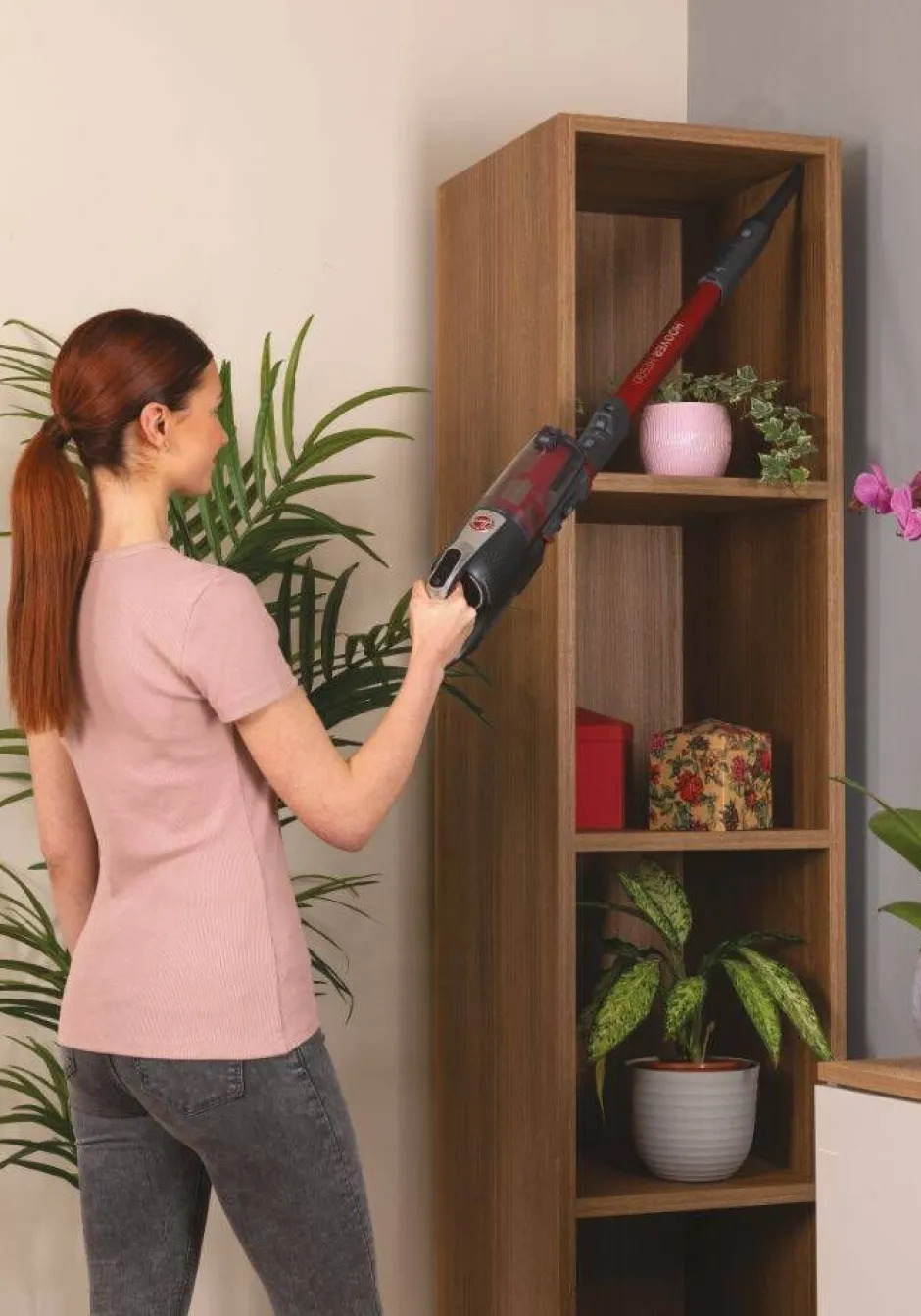 Hoover Silitys Ja Siivous*varsi-imuri Home HF522STH punainen