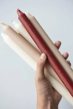 IB Laursen Kynttilät Ja Huonetuoksut*kruunukynttilä 29 cm rustiikki tummanpunainen