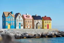 IB Laursen Lyhdyt Ja Kynttilänjalat*talolyhty Nyhavn keltainen ovi