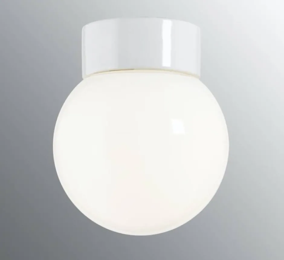 Ifu00f6 Electric Ulkovalaisimet*Ifö Electric Classic Glob Ø150mm, valkoinen, suora posliinikanta