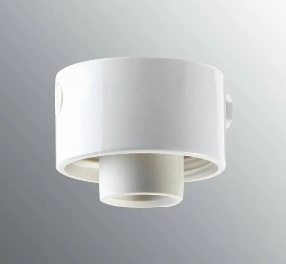 Ifu00f6 Electric Lamput Ja Valaisintarvikkeet*Ifö Electric posliinikanta suora, valkoinen, kierre 84,5 mm