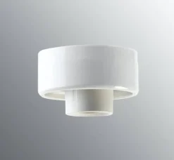 Ifu00f6 Electric Lamput Ja Valaisintarvikkeet*Ifö Electric posliinikanta suora, valkoinen, kierre 84,5 mm,