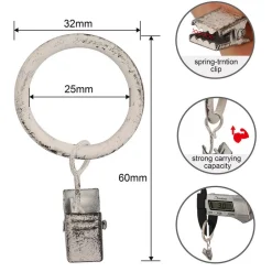 Ihanin Verhot Ja Verhotarvikkeet*verhorenkaat nipistimellä 25/32 mm valkokulta