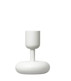 Iittala Lyhdyt Ja Kynttilänjalat*Nappula Kynttilänjalka 107 mm valkoinen
