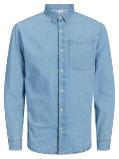 Jack & Jones Kauluspaidat*paita Jjicreek Blue Denim Light Blue