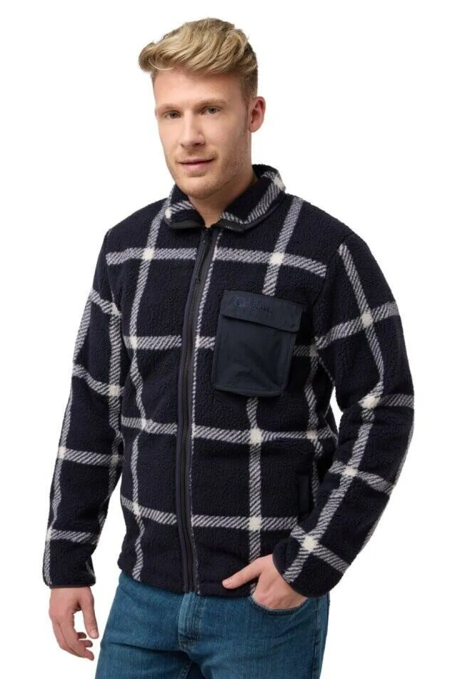Jack Wolfskin Fleecet, Colleget Ja Hupparit|Takit*fleece Felslicht Check jkt C0413 Dark navy