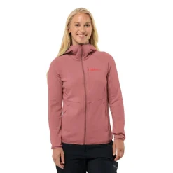 Jack Wolfskin Fleecet, Colleget Ja Hupparit*fleece Kolbenberg hooded fz W J0127 Mineral red