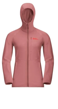 Jack Wolfskin Fleecet, Colleget Ja Hupparit*fleece Kolbenberg hooded fz W J0127 Mineral red