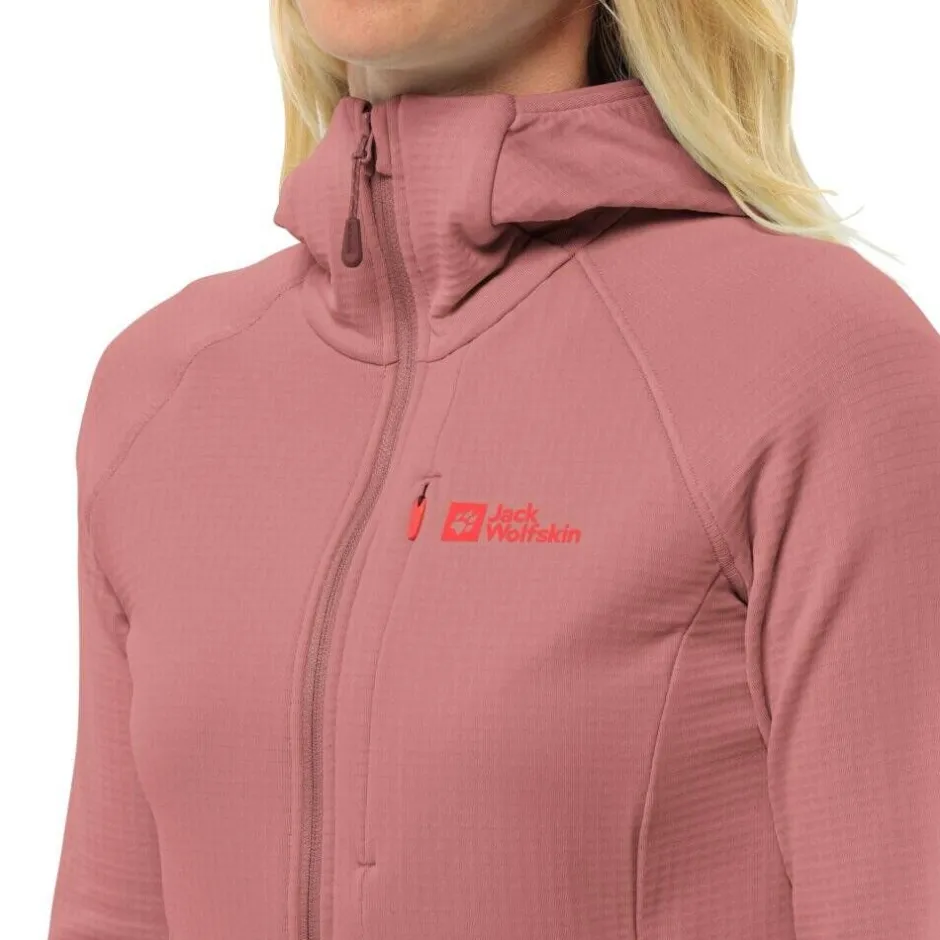 Jack Wolfskin Fleecet, Colleget Ja Hupparit*fleece Kolbenberg hooded fz W J0127 Mineral red