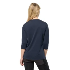 Jack Wolfskin Paidat, Neuleet Ja Topit*t-paita 3/4 Crosstrail W 1010 Night blue