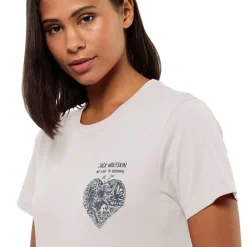 Jack Wolfskin Paidat, Neuleet Ja Topit*t-paita Discover Heart W 5629 Sea shell