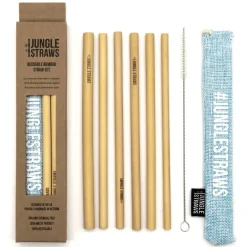 Jungle Straw Aterimet*Bambupillisetti 6 kpl