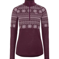 Kari Traa Asusteet*paita Wilma Half Zip Wine