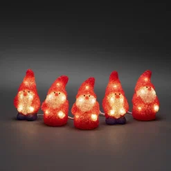 Konstsmide Koriste- Ja Kausivalot*akryylivalosarja Joulupukit 5 kpl/setti  40 x LED