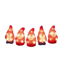 Konstsmide Koriste- Ja Kausivalot*akryylivalosarja Joulupukit 5 kpl/setti  40 x LED