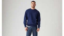 Levi's Colleget*college 0002 Authentic Crew 0002 Sargasso Sea Garment Dye
