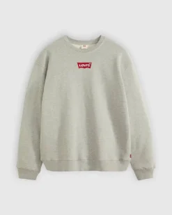 Levi's Colleget*college Relaxed Graphic Crew 0369 Mid Tone Heather Grey