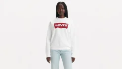 Levi's Trikoopaidat Ja Colleget*collegepaita Everyday Crew Batwing White 0025 Batwing white