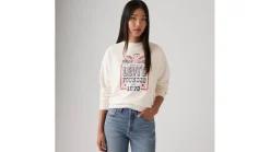 Levi's Trikoopaidat Ja Colleget*collegepusero Graphic Heritage Crew 0047 Valkoinen Founded in