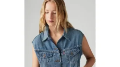 Levi's Liivit*farkkuliivi Shrunken 90s Vest 0001 Vaalea pesu