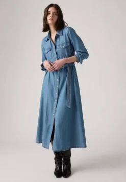 Levi's Vapaa-Ajan Mekot*farkkumekko Quincay Maxi Dress 0000 Bright Mid Stone