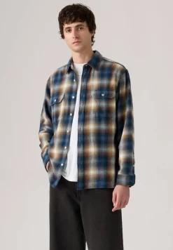 Levi's Kauluspaidat*flanellipaita Jackson Worker 0281 Warwick Plaid Vintage Indigo