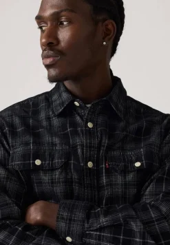 Levi's Kauluspaidat*samettipaita Jackson Worker Corduroy Overshirt 0280 Huxley Plaid Jet Black