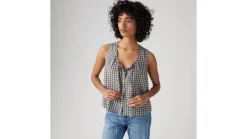 Levi's Topit*toppi Luella Sl Blouse 0001 Milo Plaid Egret