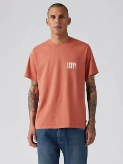 Levi's T-Paidat*t-paita 1918 SS Relaxed Fit 1918 Ssnl Serif Logo Etruscan Red